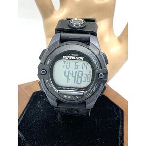Timex Men's Watch TW4B07700 Expedition Quartz Digital Indiglo Black Rubber Strap